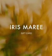 Iris Maree Gift Card floral image gift card options of €25 €100 €200 €300 €400 for vegan kayla fabric environmental conscious luxury bags