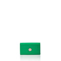 Julian Petit Kelly Green card case with Iris Maree logo on the inside pocket and golden press button