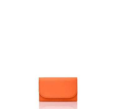 Julian Petit Parrot Orange card case with inside pocket made environmentally conscious material Kayla Fabric
