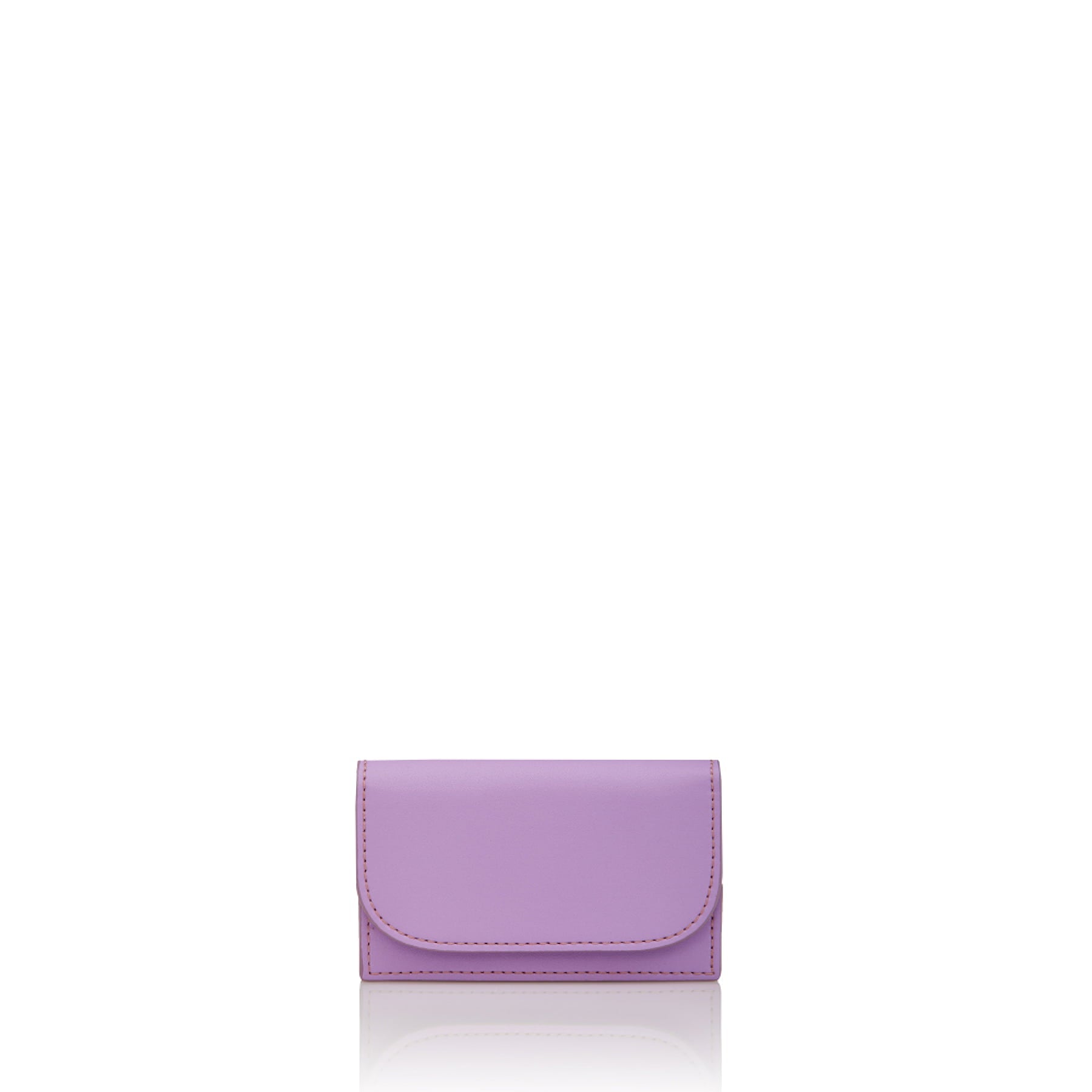Julian Petit Floral Purple card case with inside pocket made environmentally conscious material Kayla Fabric