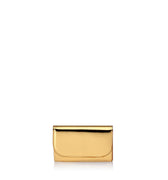 Julian Petit Golden Light Metallic card case with inside pocket made environmentally conscious material Kayla Fabric